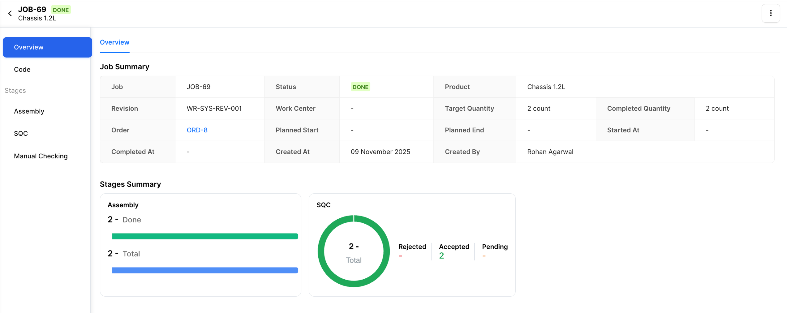 Forward and backward planning system