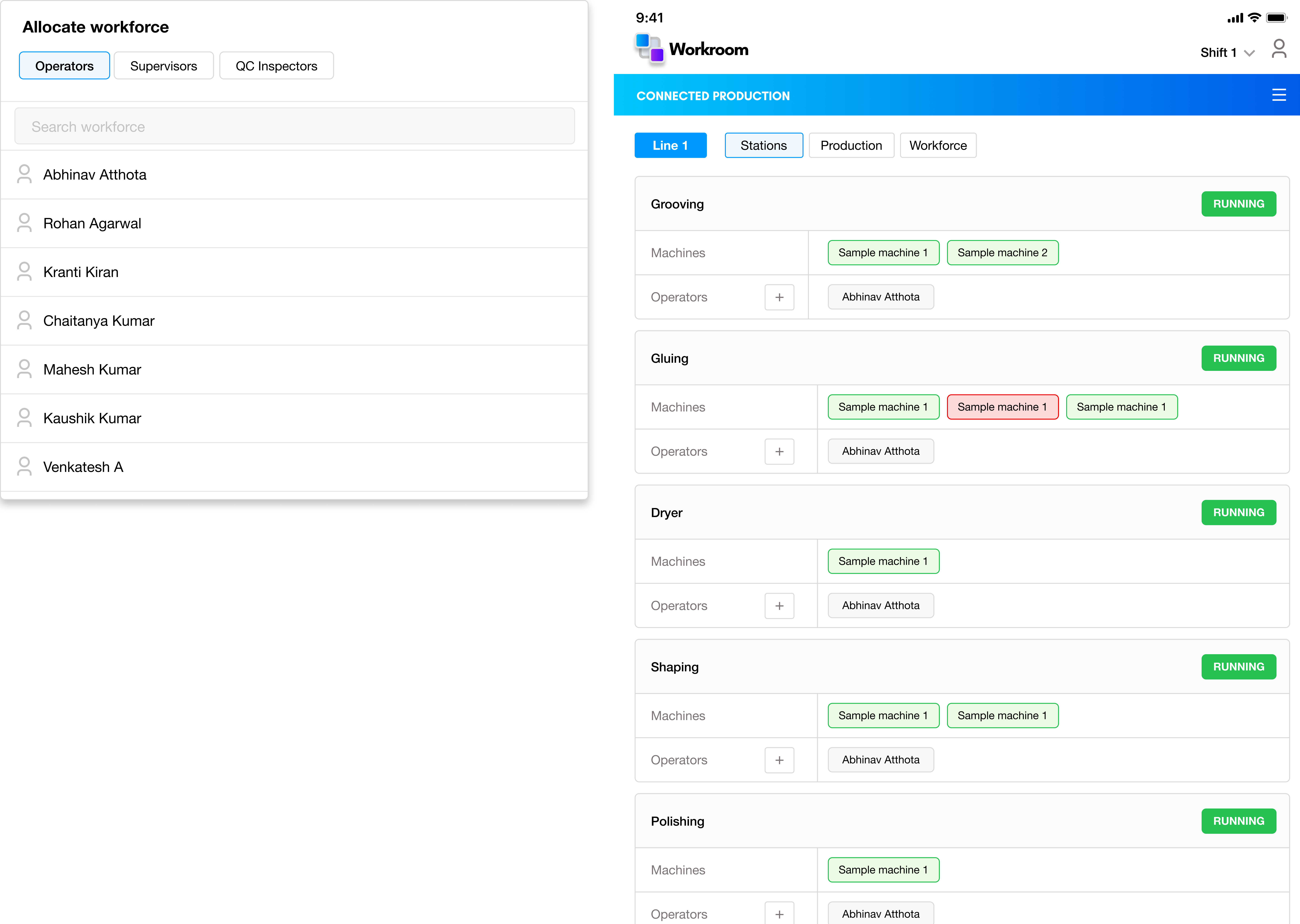 Skills-based workforce allocation dashboard
