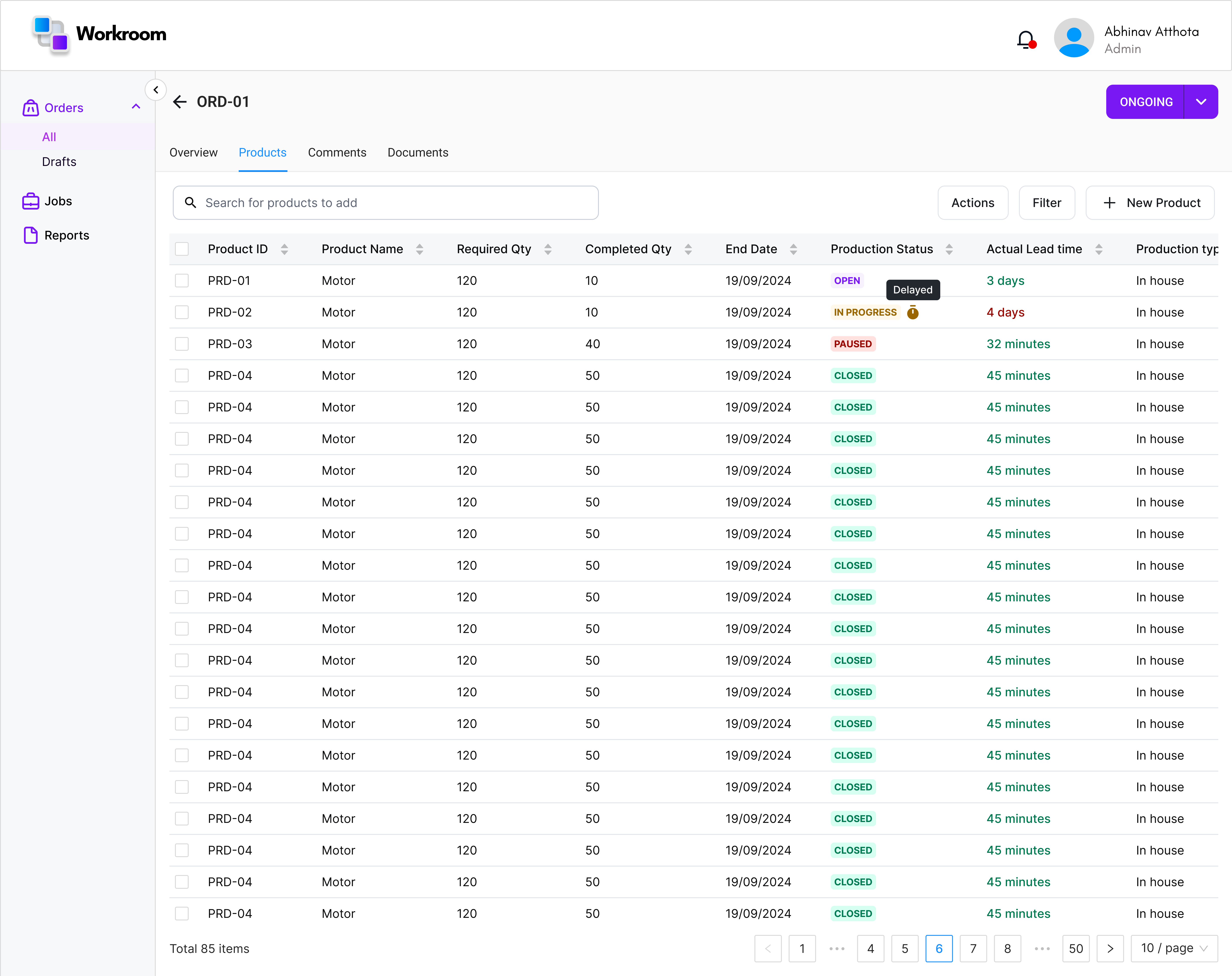 Maintenance management system